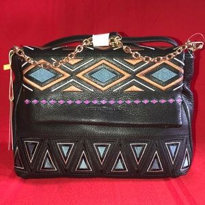 Aimee Kestenberg Convertible Leather Shoulder Bag or Clutch.  NWT